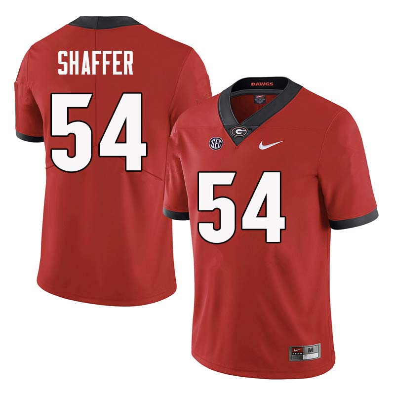 Georgia Bulldogs #54 Justin Shaffer College Football Jerseys Sale-Red